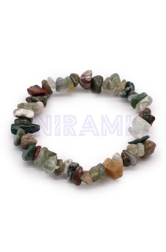 Ágata de musgo Pulsera Fragmentos de Piedras Preciosas