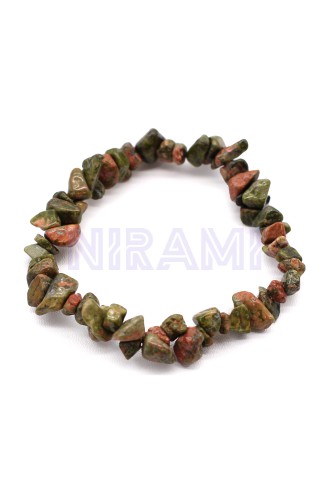 Jaspe verde Pulsera Fragmentos de Piedras Preciosas 