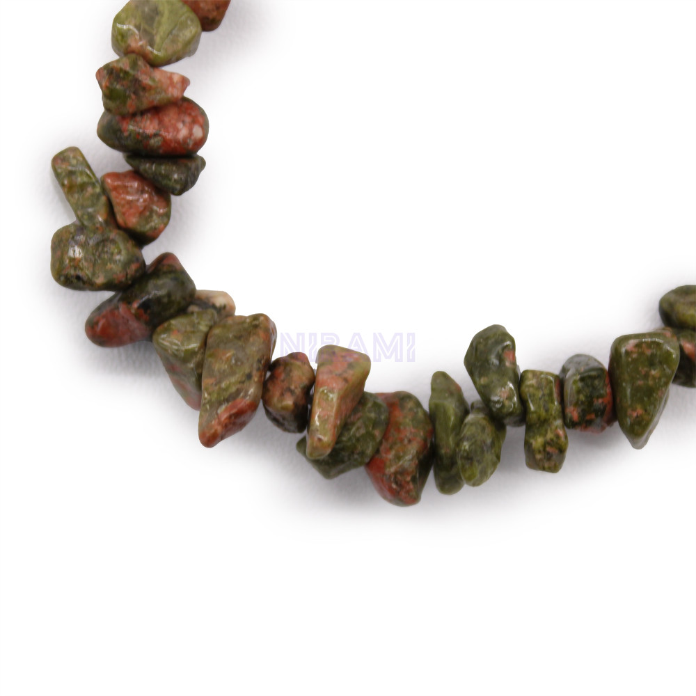 Jaspe verde Pulsera Fragmentos de Piedras Preciosas 
