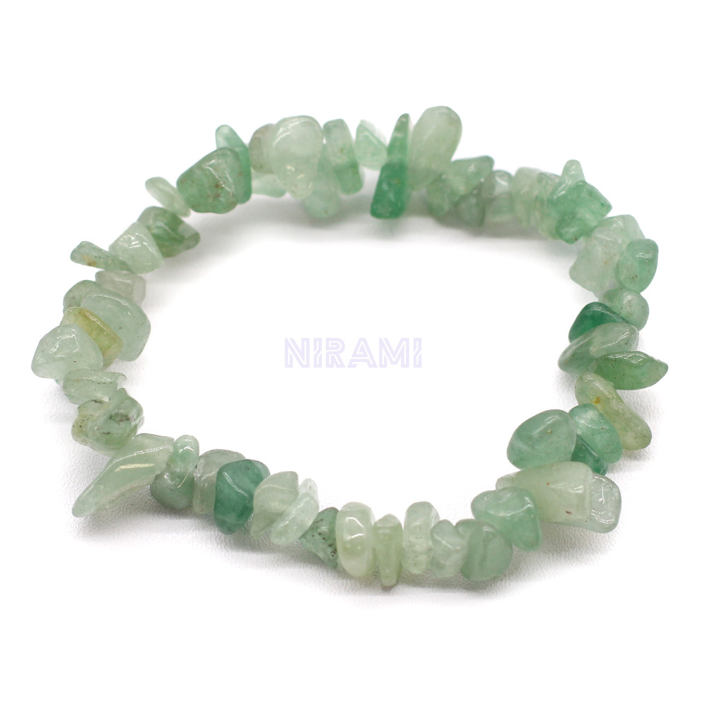 Aventurine Green Pulsera Fragmentos de Piedras Preciosas 