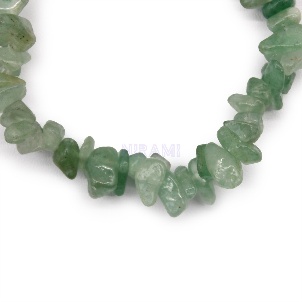 Aventurine Green Pulsera Fragmentos de Piedras Preciosas 