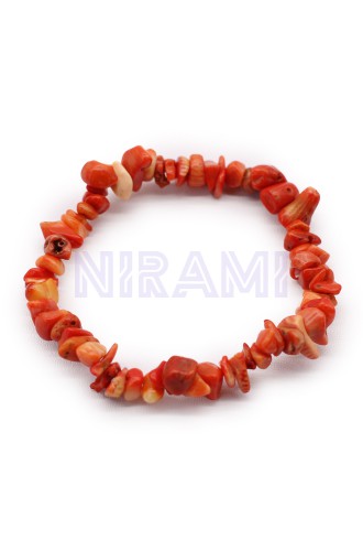 Piedra de coralita Pulsera Fragmentos de Piedras Preciosas 