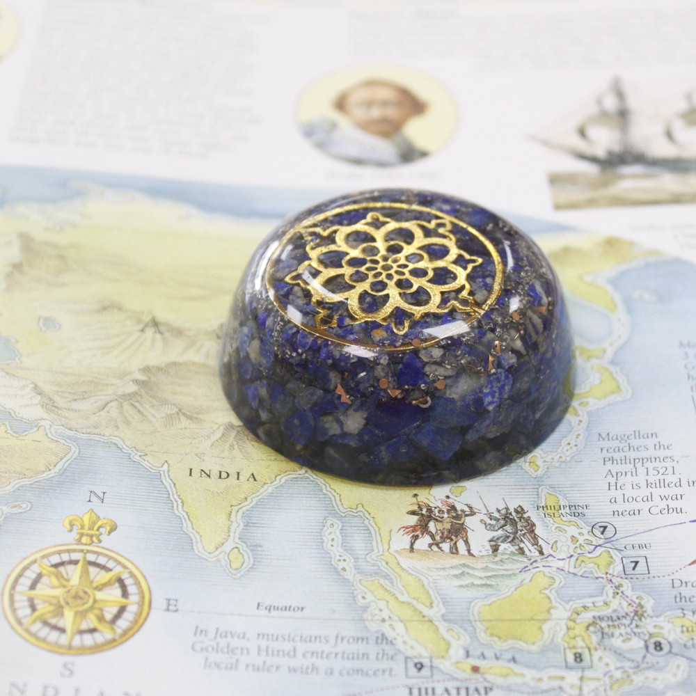 Cúpula de lapis lázuli Orgonite de oficina