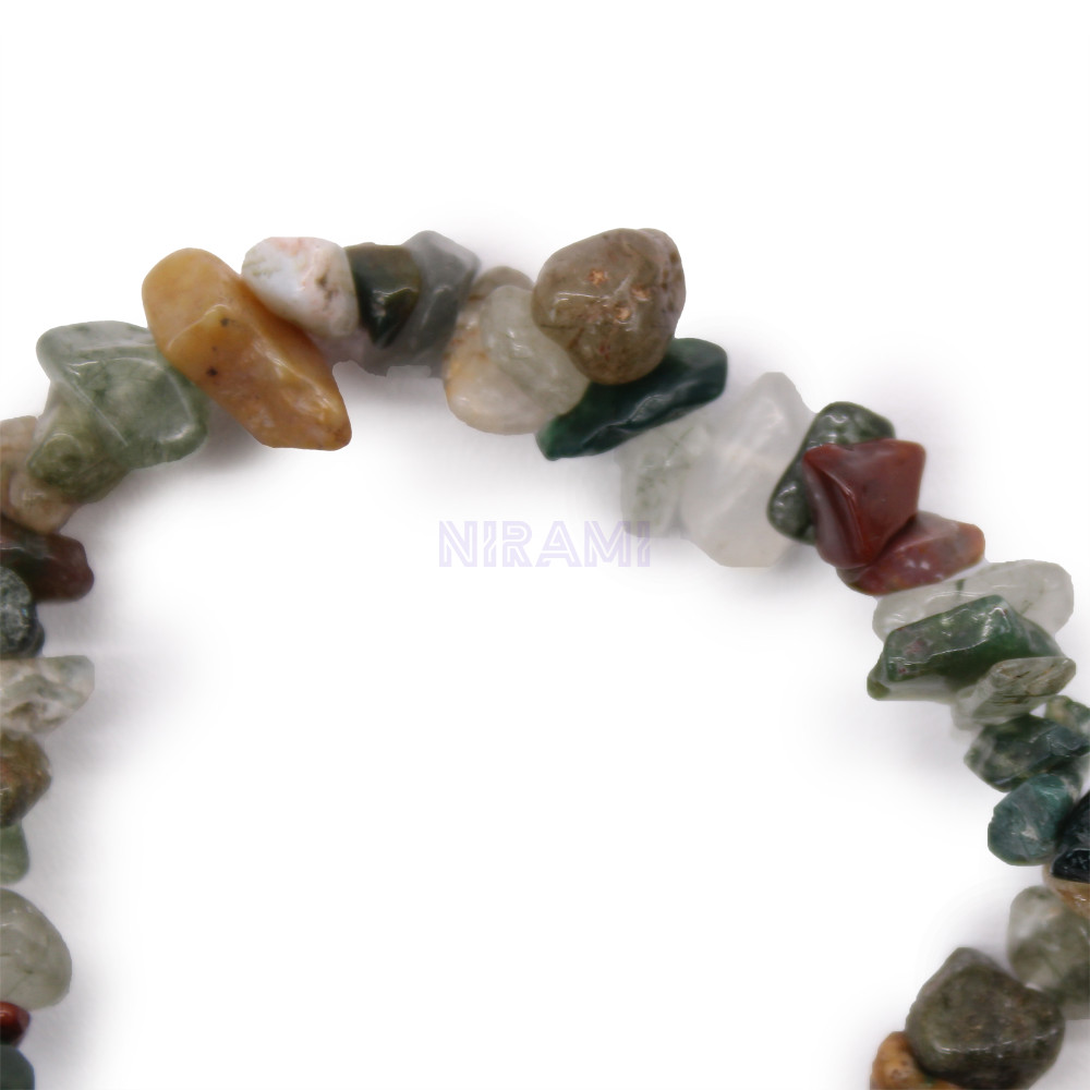 Ágata de musgo Pulsera Fragmentos de Piedras Preciosas