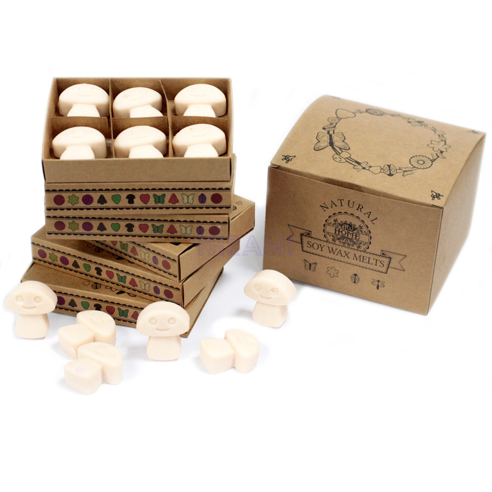 Nuez moscada y vainilla - Caja de 6 ceras de Soja 