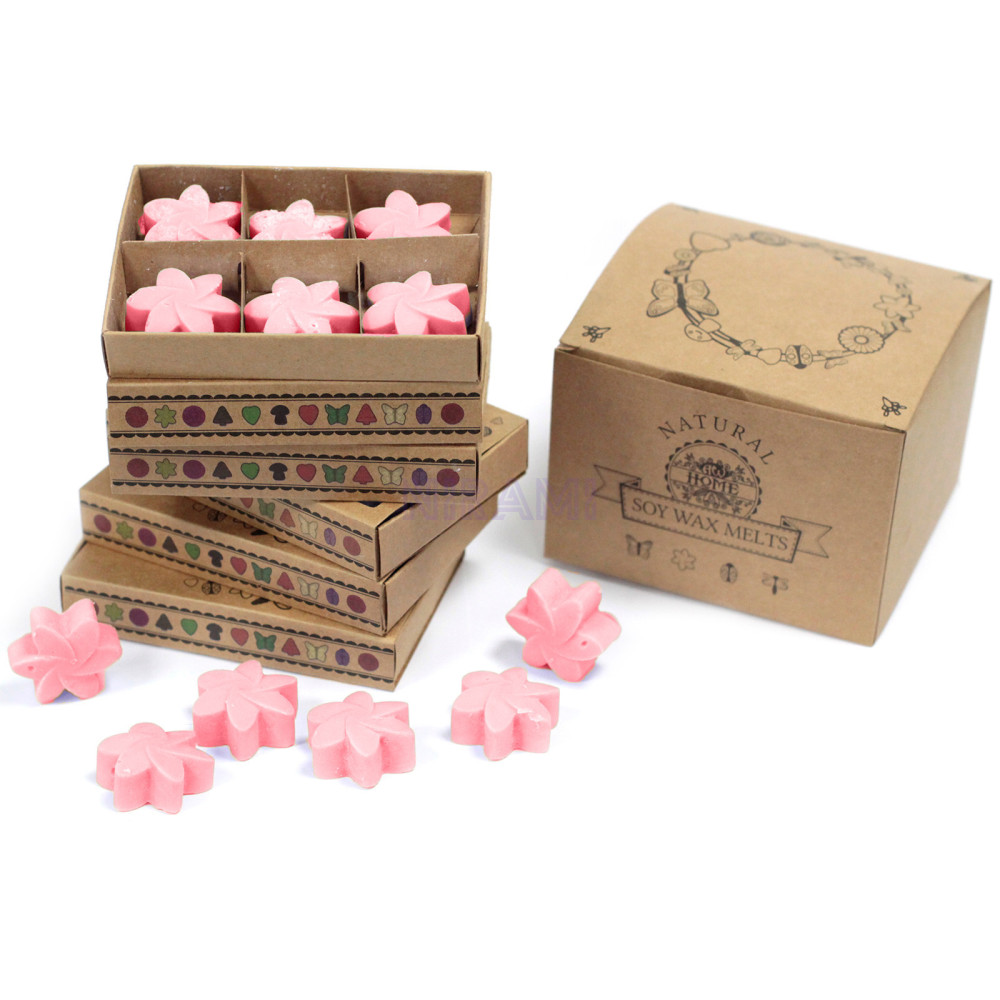 Rosa clásica - Caja de 6 ceras de Soja 
