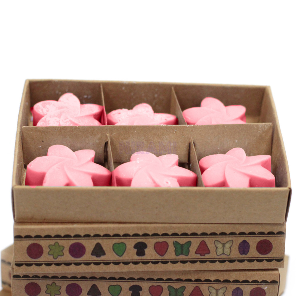 Rosa clásica - Caja de 6 ceras de Soja 