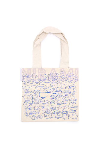 Bolsas de Algodón Grande - 38x42cm - Vida Marina - 280g