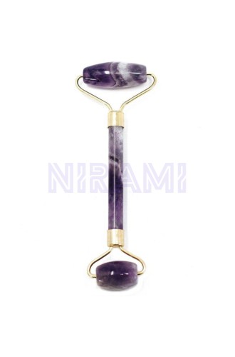 Gua Sha Rodillo Piedras Preciosas para Cara- Amatista