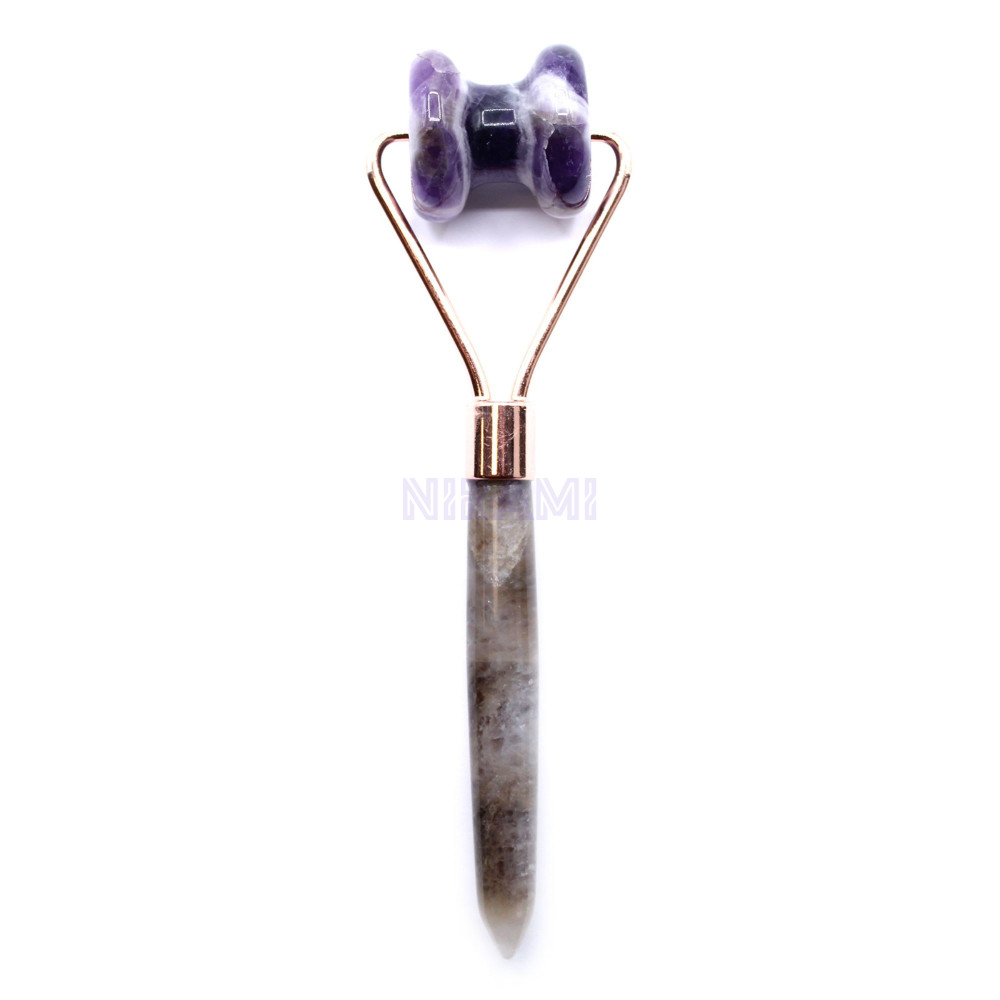 Gua Sha Rodillo Facial de Piedras Preciosas - Amatista