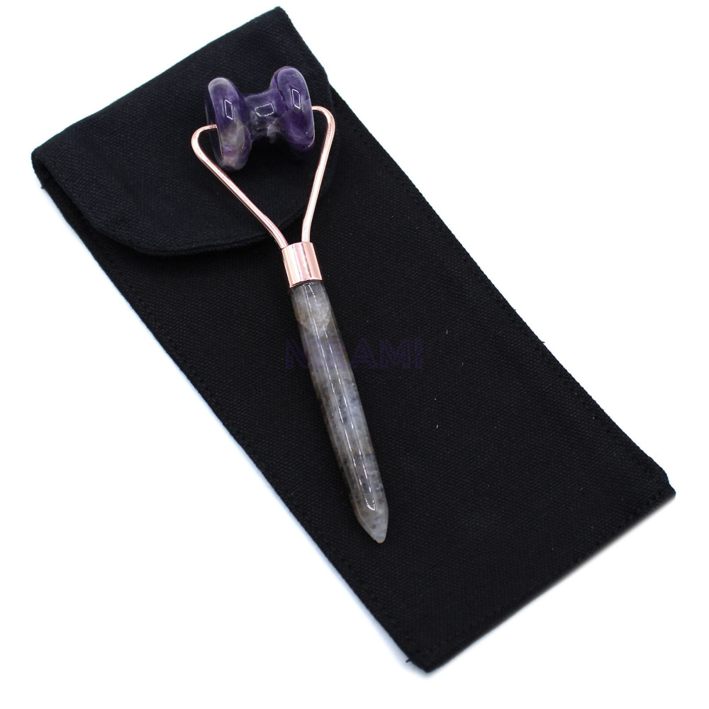 Gua Sha Rodillo Facial de Piedras Preciosas - Amatista