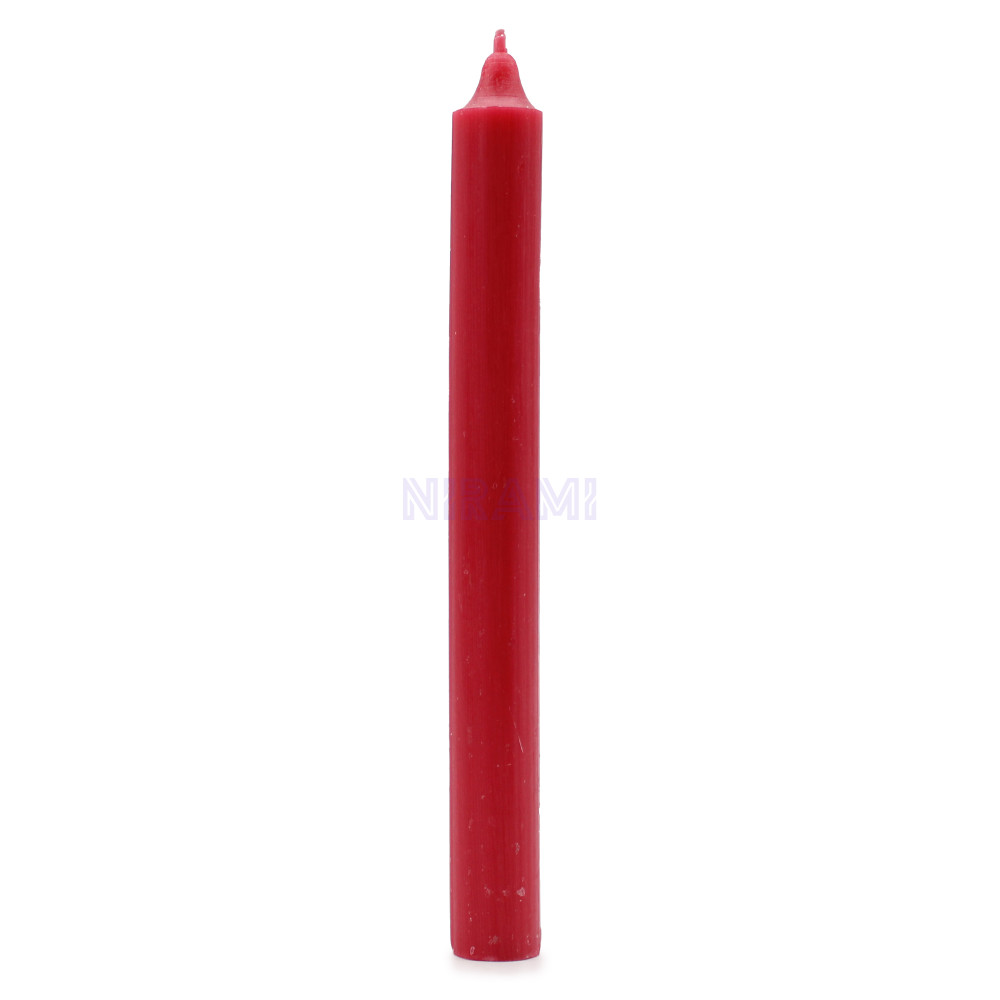 Rojo Rústico - Velas Cena Color Sólido a Granel - Paquete de 10