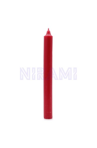 Rojo Rústico - Velas Cena Color Sólido a Granel - Paquete de 10