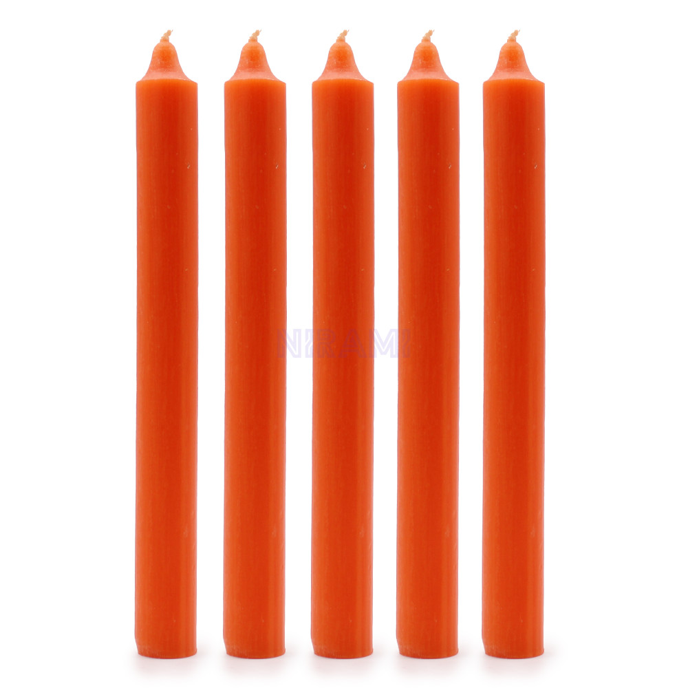 Naranja Rústico - Velas a Granel de Color Sólido - Paquete de 10