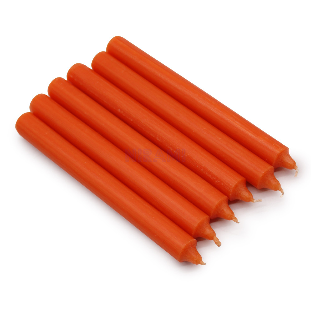 Naranja Rústico - Velas a Granel de Color Sólido - Paquete de 10