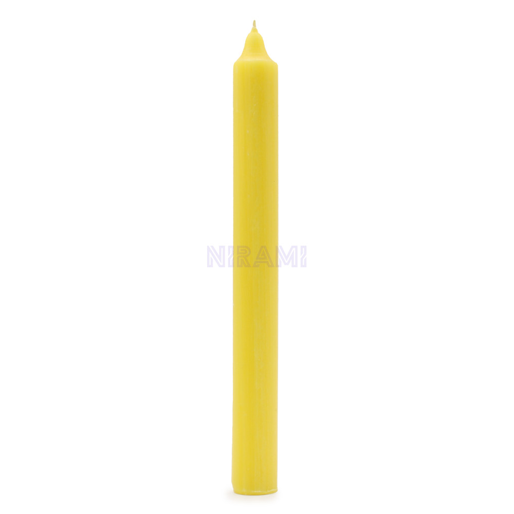 Limón Rústico - Velas a Granel de Color Sólido - Paquete de 10