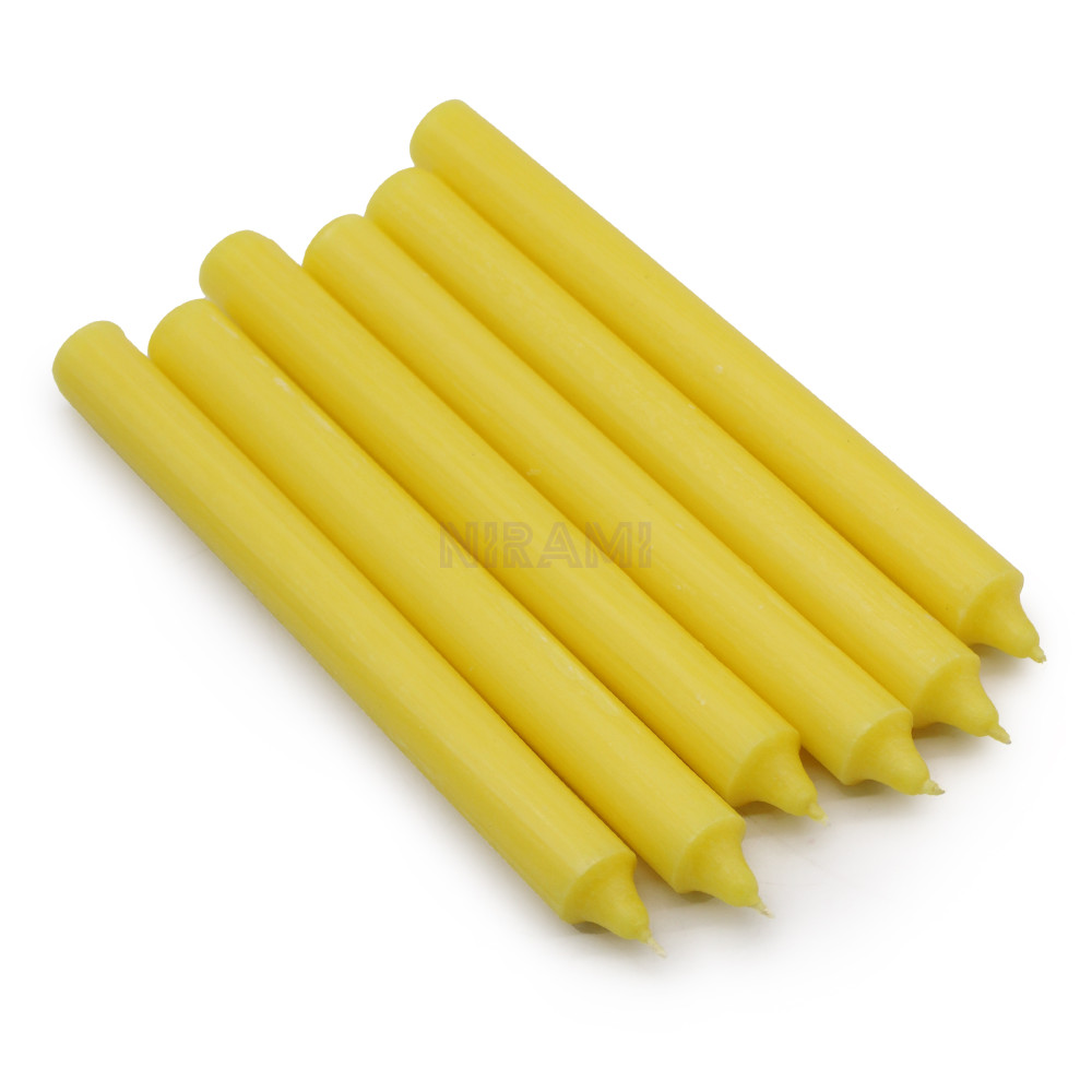 Limón Rústico - Velas a Granel de Color Sólido - Paquete de 10