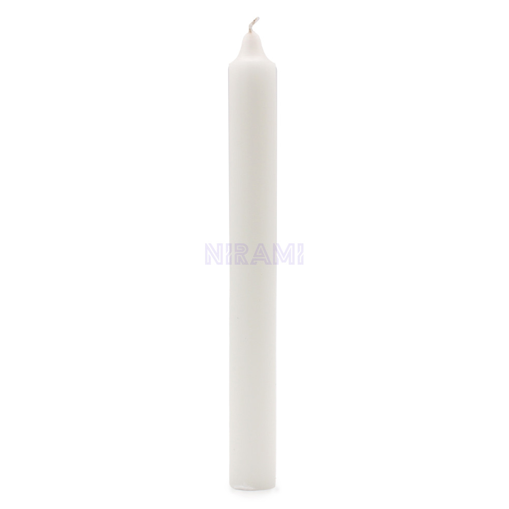 Blanco Rústico - Velas a Granel de Color Sólido - Paquete de 10