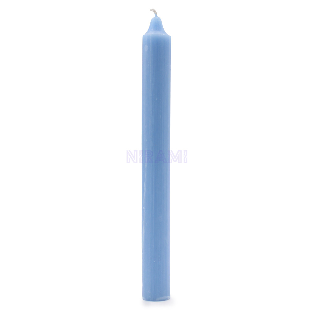 Azul rústico - Velas a granel de color sólido - Paquete de 10