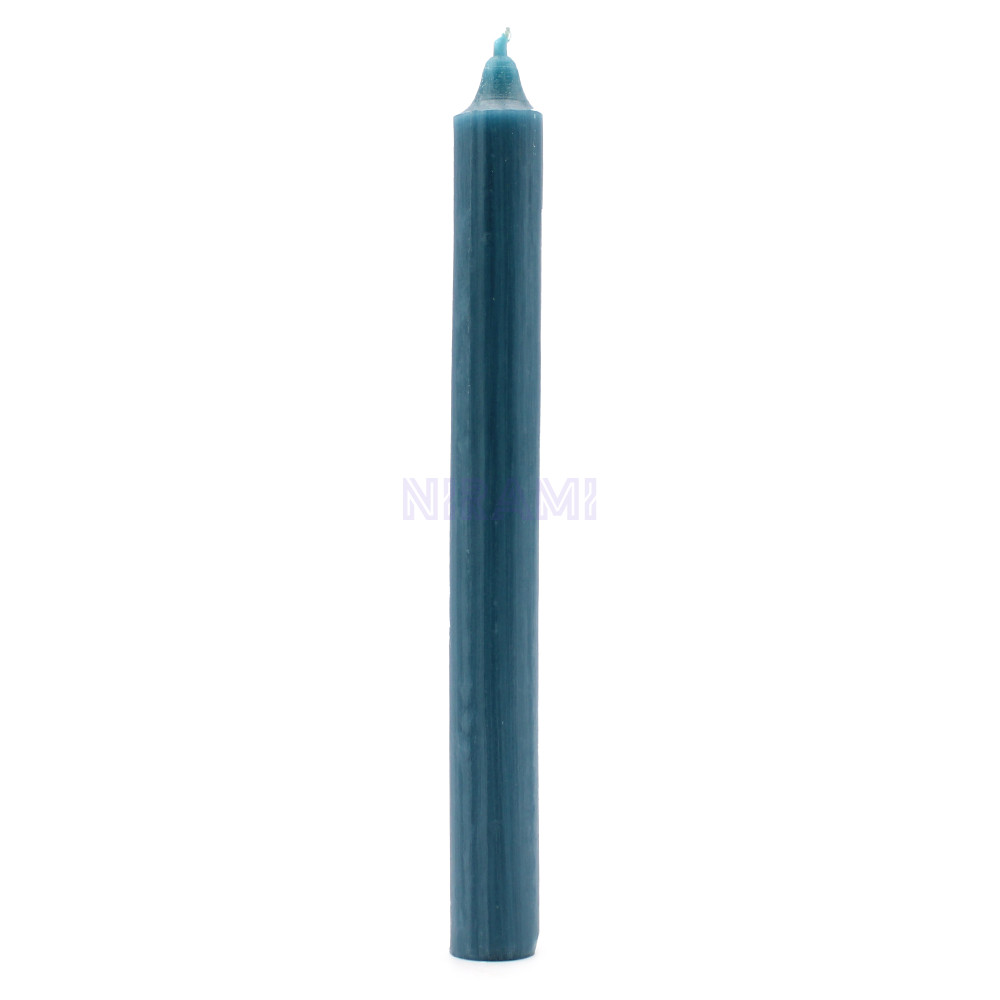 Verde azulado rústico - Velas a granel de color sólido - Paquete de 10