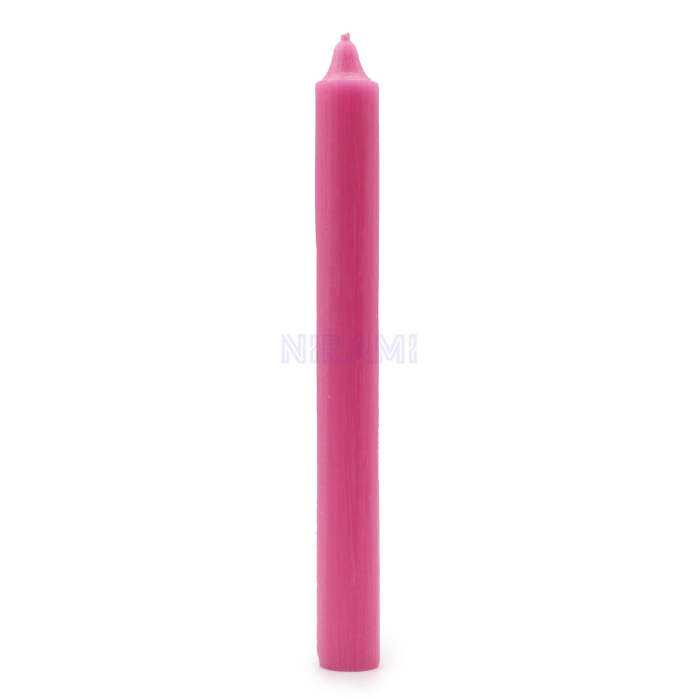 Rosa Profundo Rústico - Velas a Granel de Color Sólido - Paquete de 10