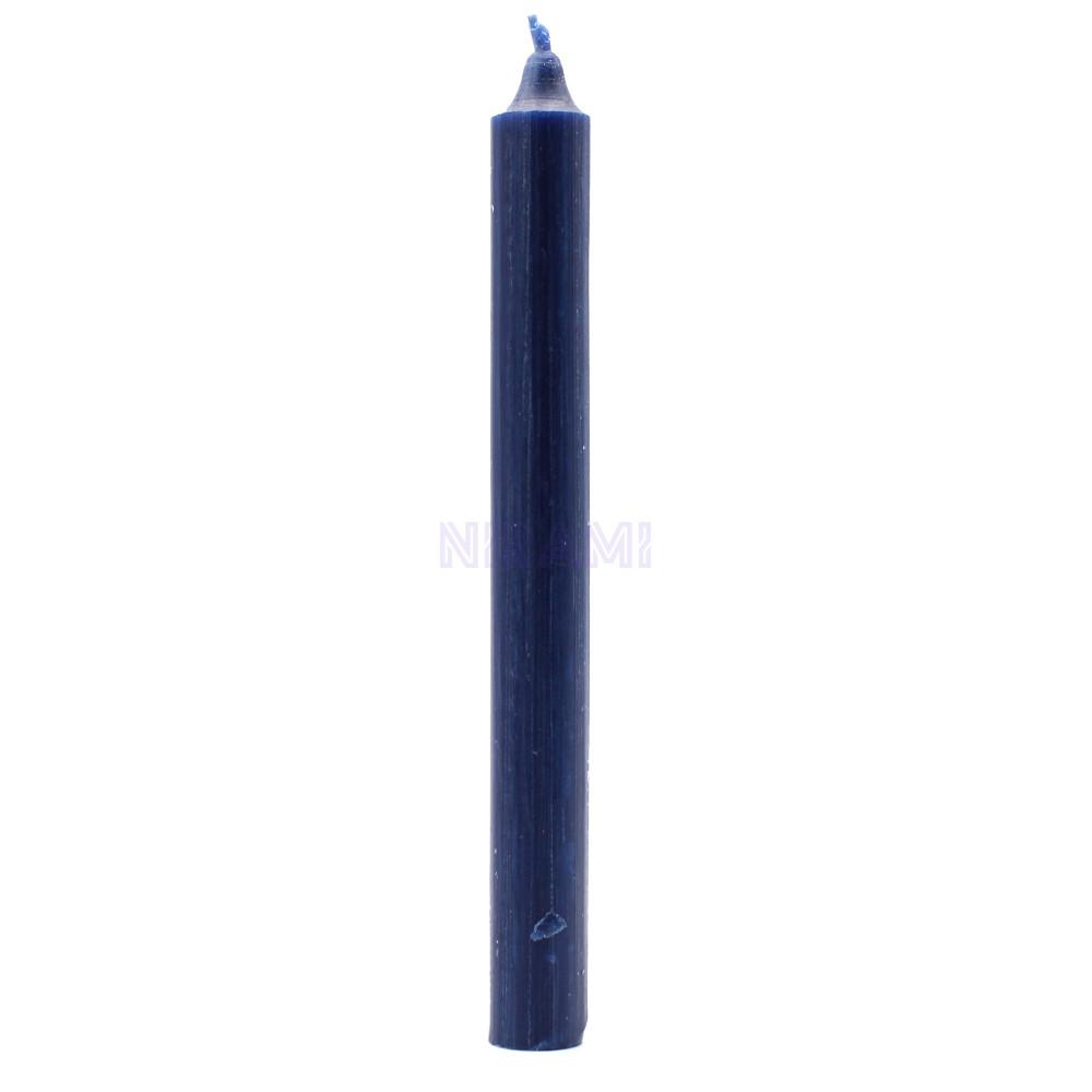 Azul marino rústico - Velas a granel de color sólido - Paquete de 10