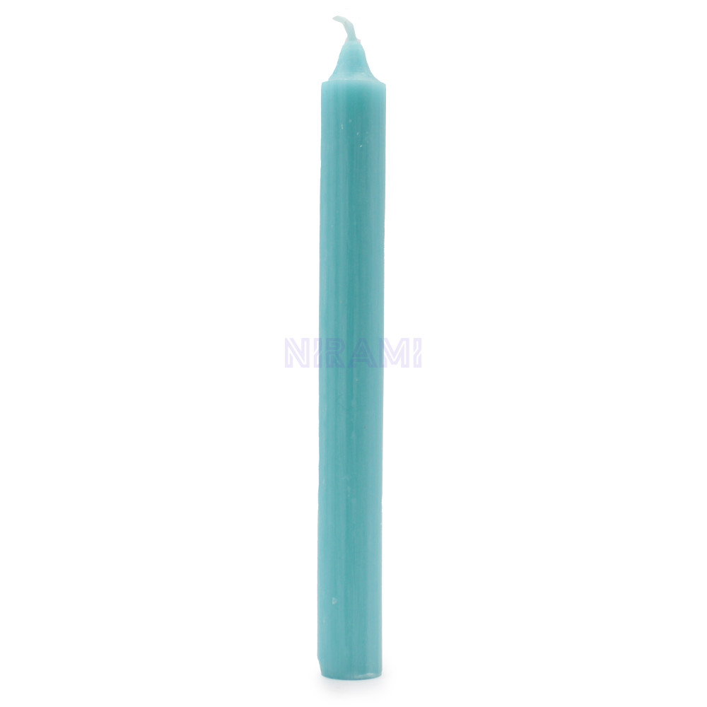 Aqua rústico - Velas a granel de color sólido - Paquete de 10