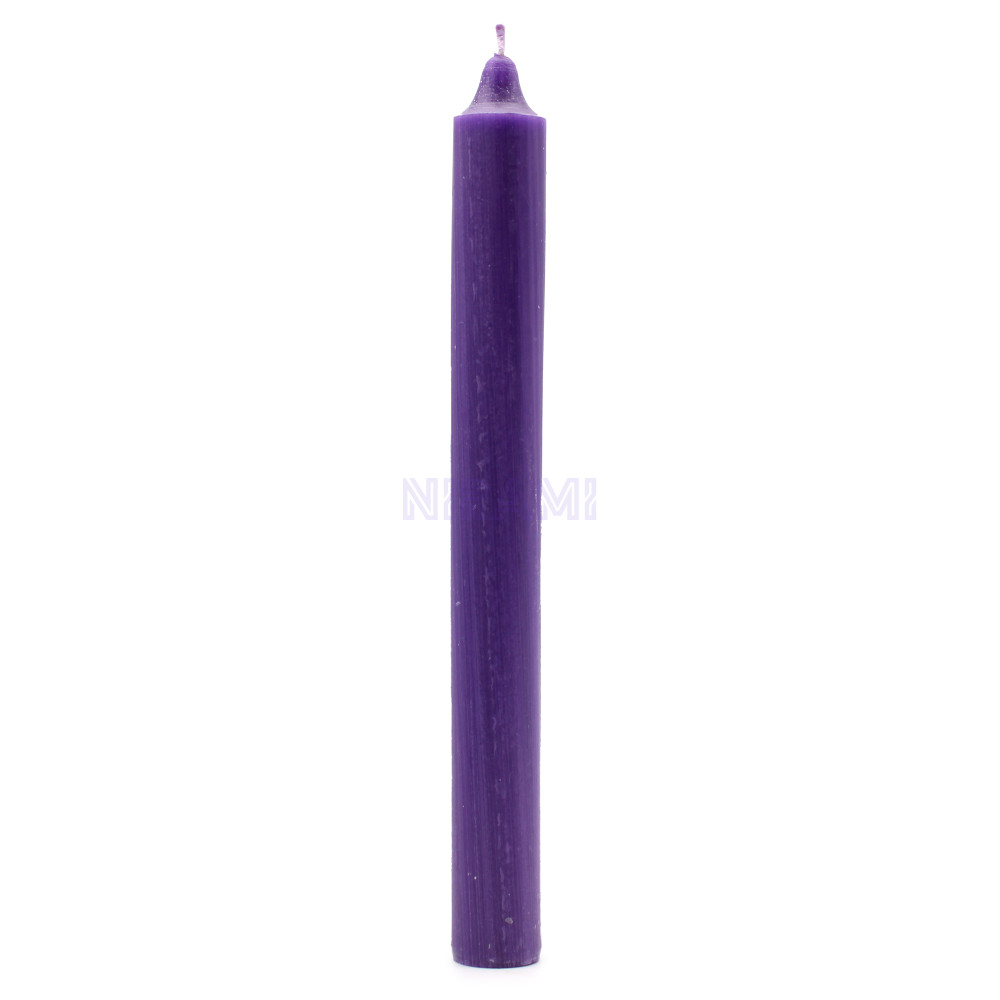 Morado Rústico - Velas a Granel de Color Sólido - Paquete de 10