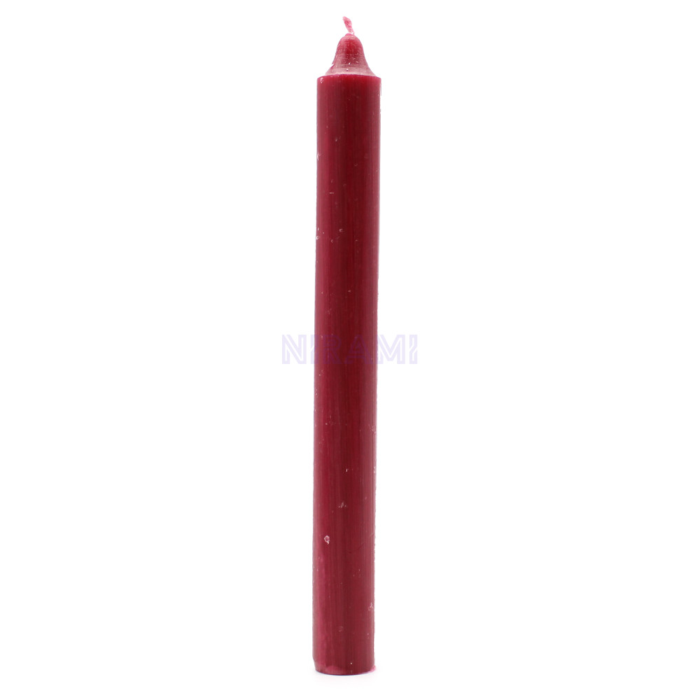 Borgoña rústico - Velas a granel de color sólido - Paquete de 10