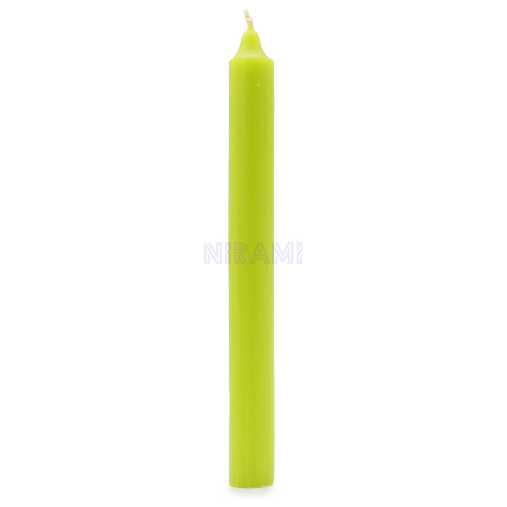 Verde lima rústico - Velas a granel de color sólido - Paquete de 10