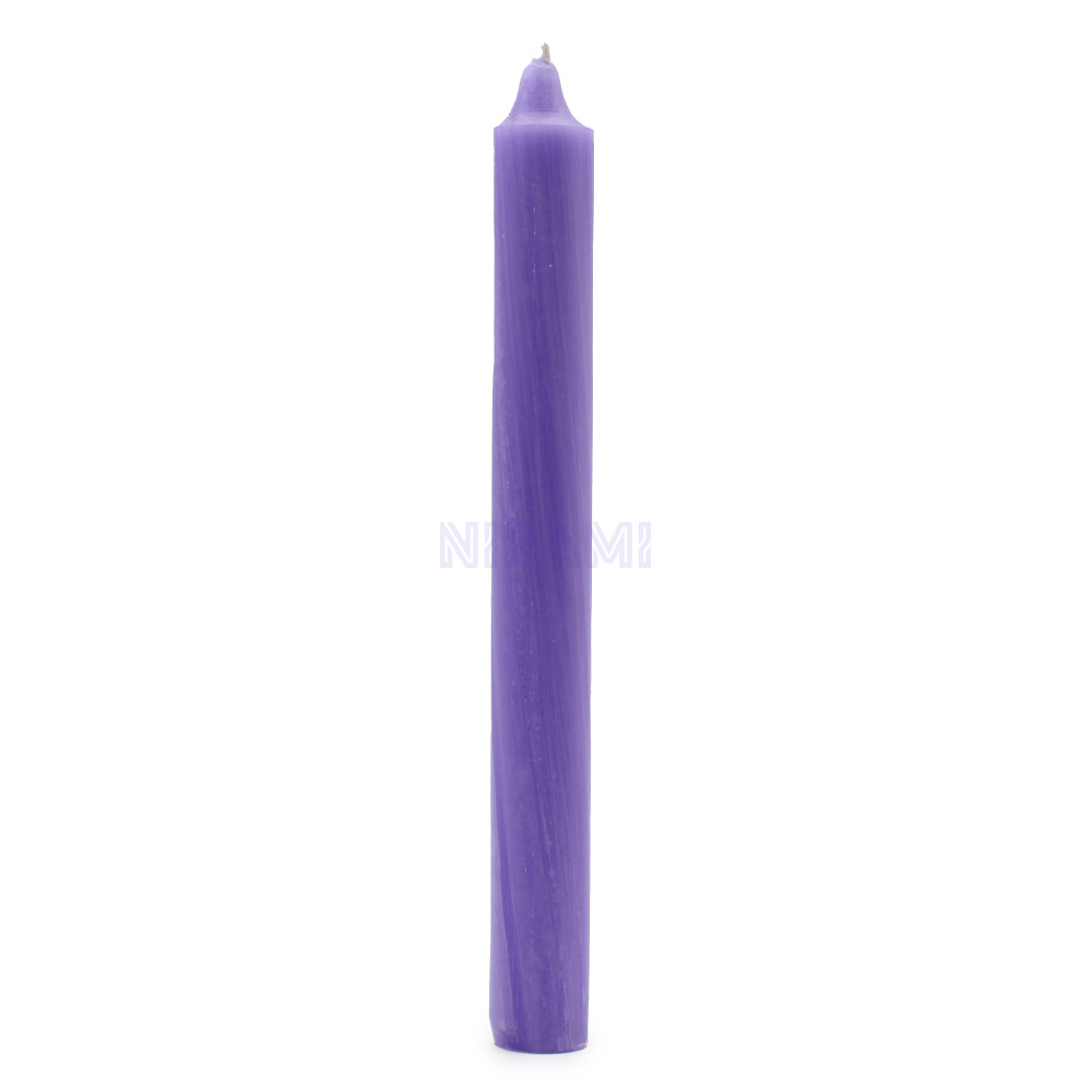Lila Rústica - Velas a Granel de Color Sólido - Paquete de 10