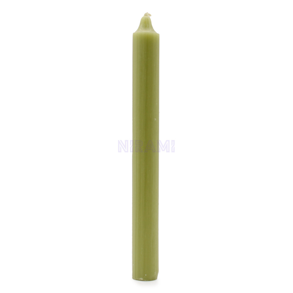 Oliva Rústica - Velas a Granel de Color Sólido - Paquete de 10