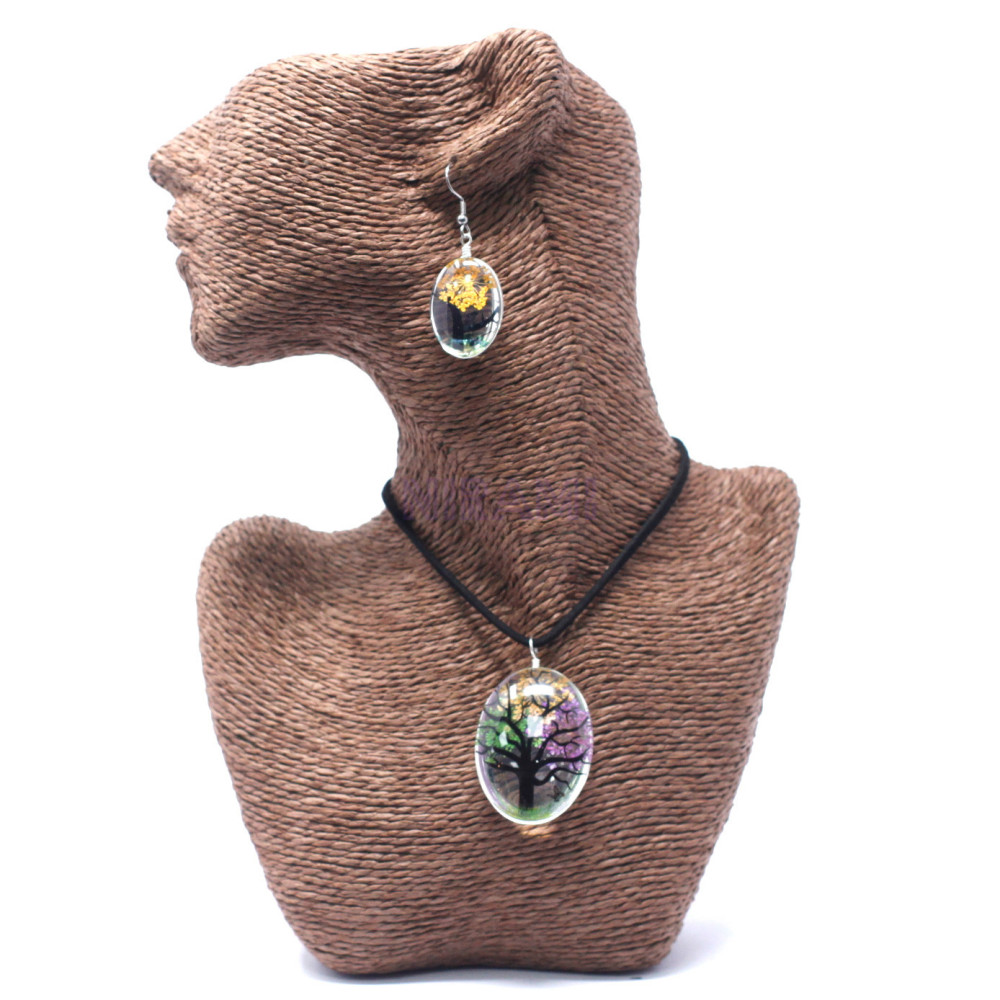 Jewelry Pressed Flowers Gift Set - Tree of Life - Mixed Colours