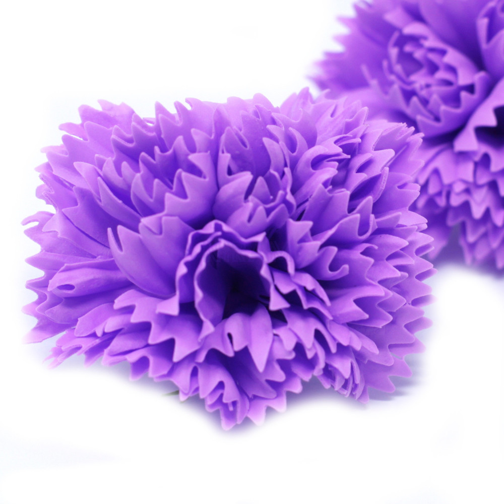Flor de Jabon para Manualidades - claveles - Violeta