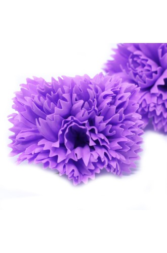 Flor de Jabon para Manualidades - claveles - Violeta