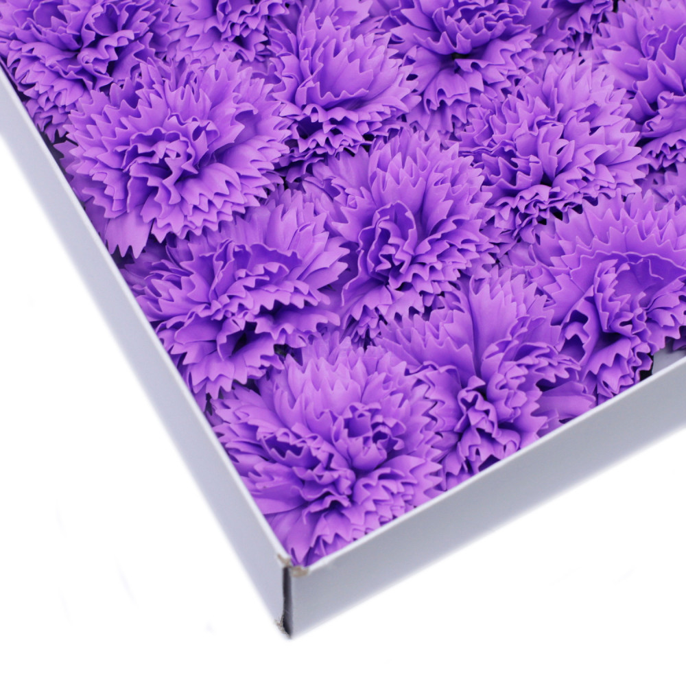 Flor de Jabon para Manualidades - claveles - Violeta