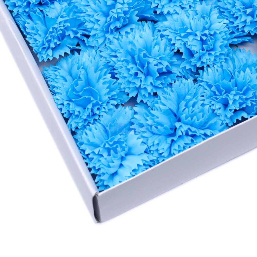 Flor de Jabon para Manualidades - claveles - azul