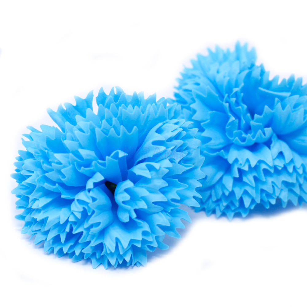 Flor de Jabon para Manualidades - claveles - azul