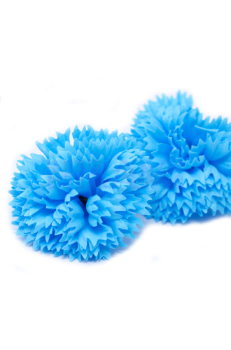 Flor de Jabon para Manualidades - claveles - azul
