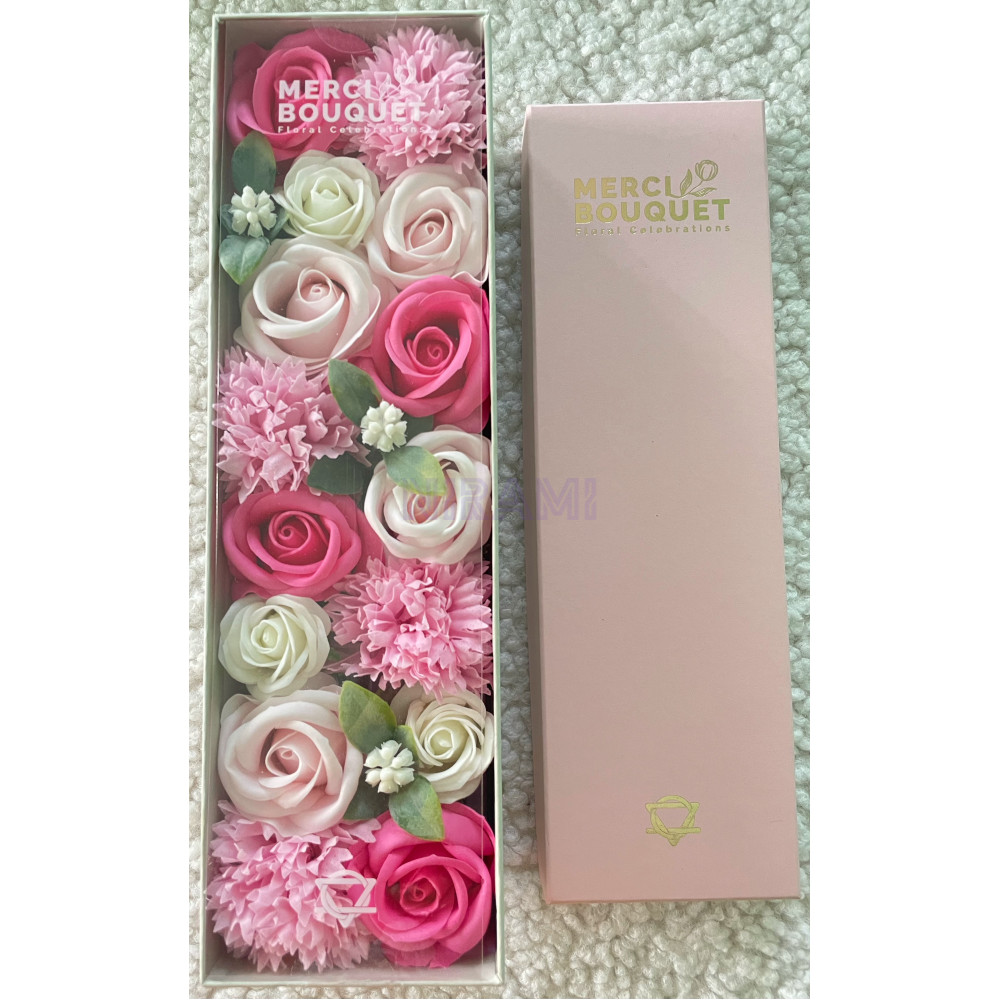 Bendiciones bebe Rosas Caja Regalo Larga Flores Jabón
