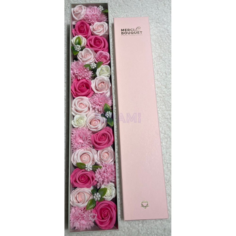 Bendiciones Bebe Rosas Caja Regalo Flores Jabón Extralarga