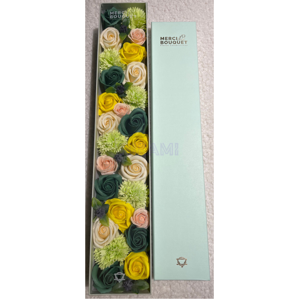 Bendiciones de Boda Blanco y Marfil Caja Regalo Flores Jabón Extralarga