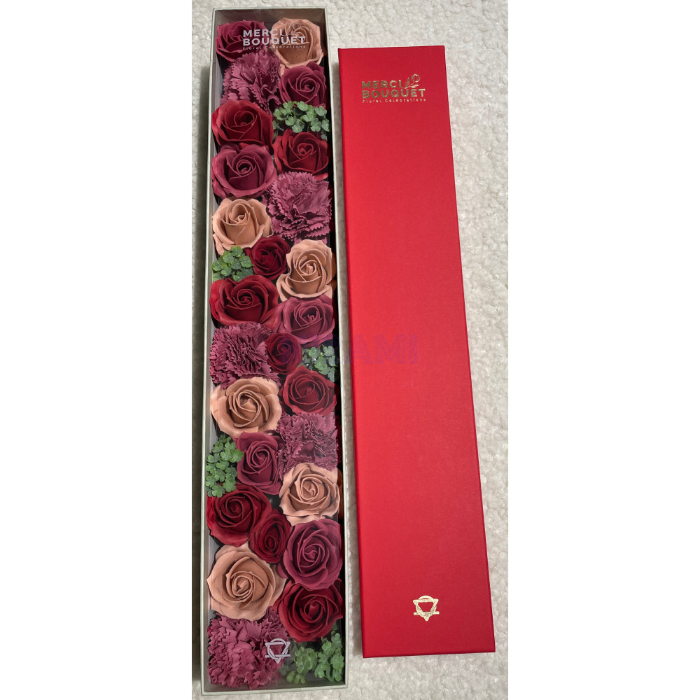 Rosas Vintage Caja Regalo Flores Jabón Extra Larga