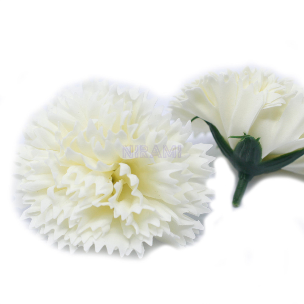 Flor de Jabon para Manualidades - claveles - Crema