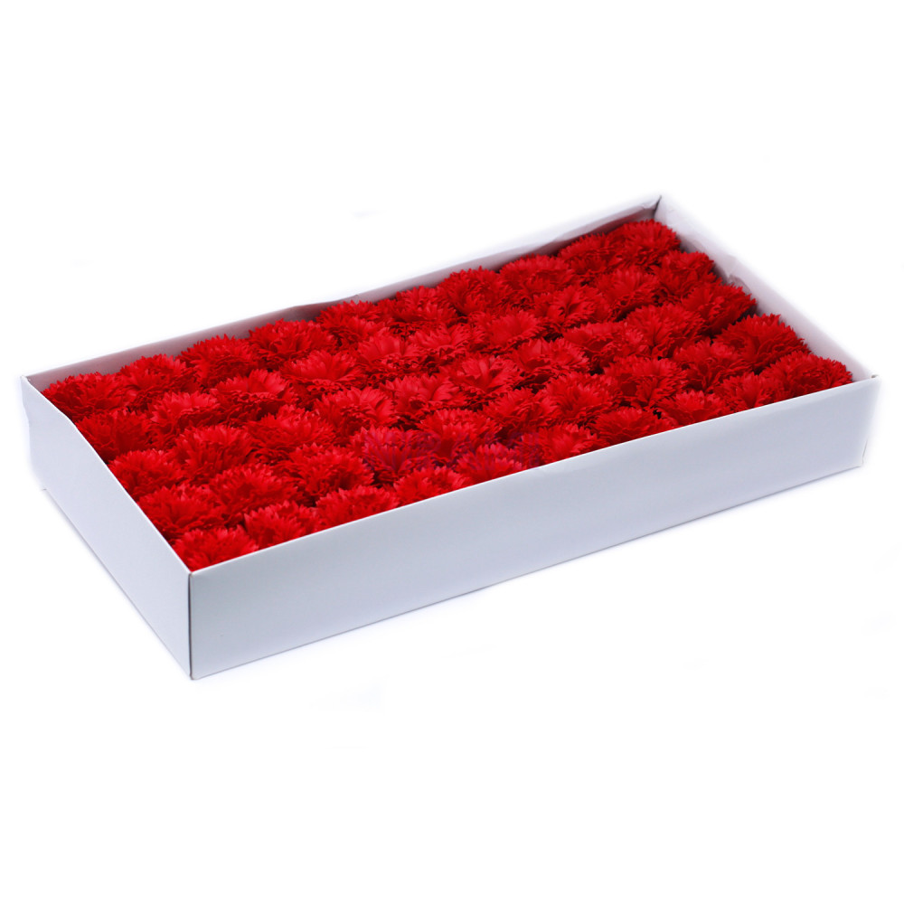 Flor de Jabon para Manualidades - claveles - Rojo