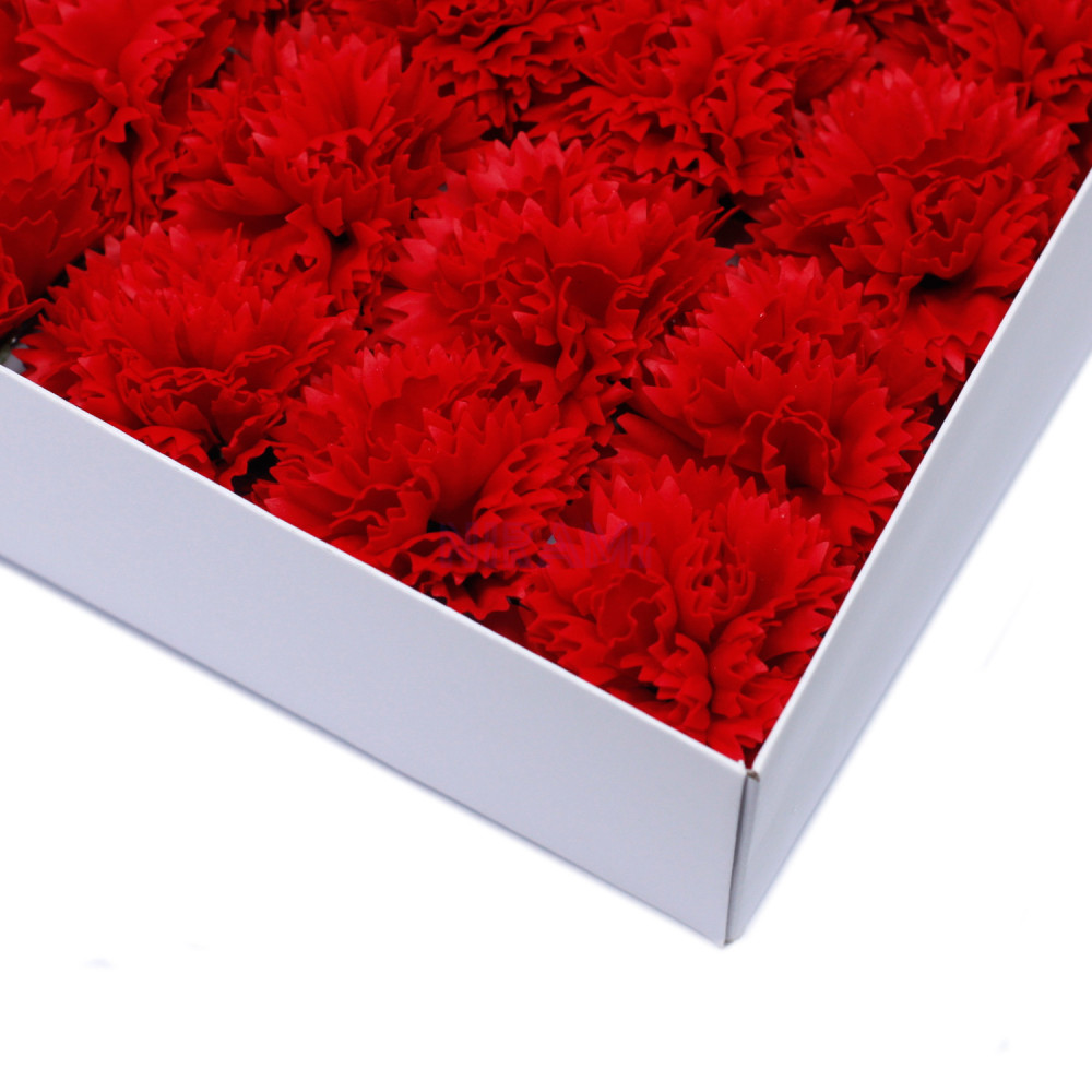 Flor de Jabon para Manualidades - claveles - Rojo