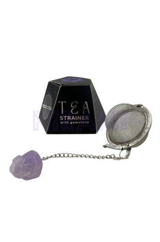 Amatista colador té piedras preciosas de cristal crudo