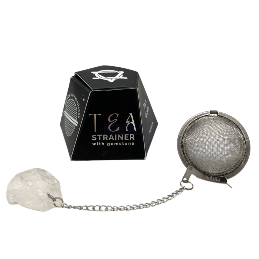 Rock Quartz Raw Crystal Gemstone Tea Strainer