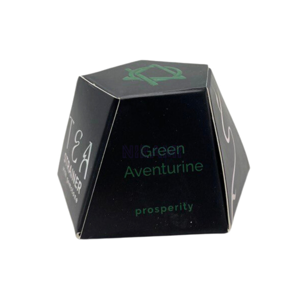 Aventurina verde colador de té de piedras preciosas de cristal crudo 