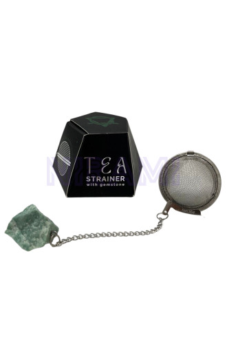 Aventurina verde colador de té de piedras preciosas de cristal crudo 